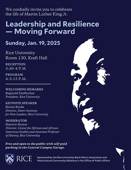 MLK Jr. Vigil Flyer, Rice University